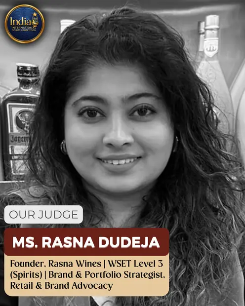 Iisc - Ms. Rasna Dudeja judge post — India International Spirits Competition