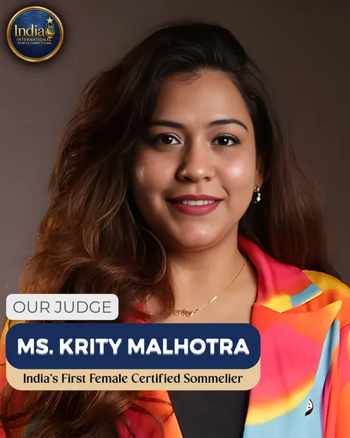 Iisc - Krity Malhotra judge post — India International Spirits Competition